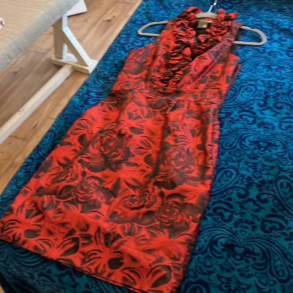 Red cocktail dress